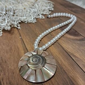 Abalone Shell Pendant Necklace